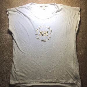 MICHAEL KORS WHITE TEE WITH FRONT LOGO